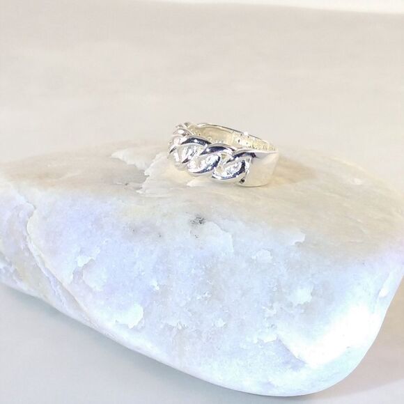 Sterling Silver Band Ring Size 6.75 - Picture 2 of 4